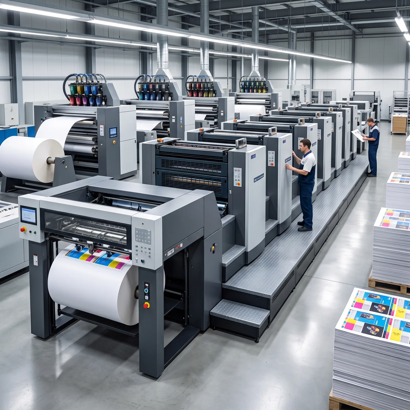 Reliance Packaging's print floor, running an offset press
